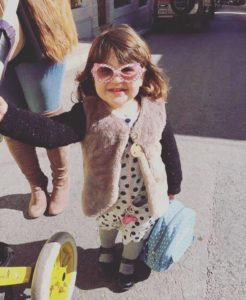 Nina with her fur gilet